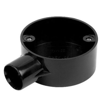 20mm 1 Way Terminal Box Black