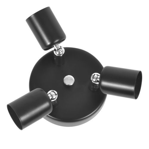 Eglo Black GU10 3-Light Round Spot Fttg