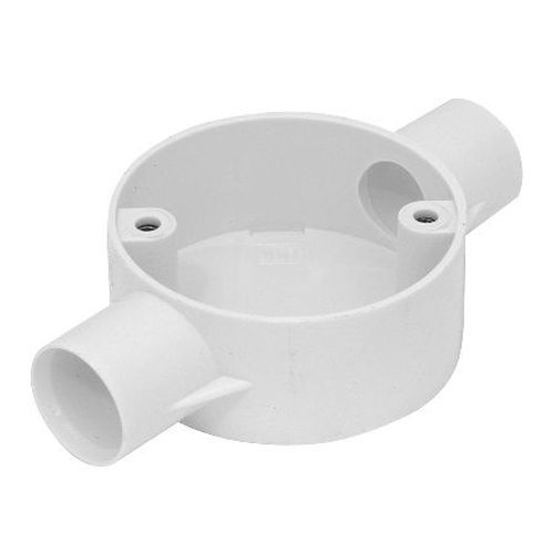 25mm 2 Way Through Box White