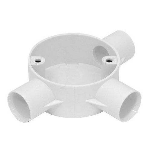 20mm 3 Way Tee Box White