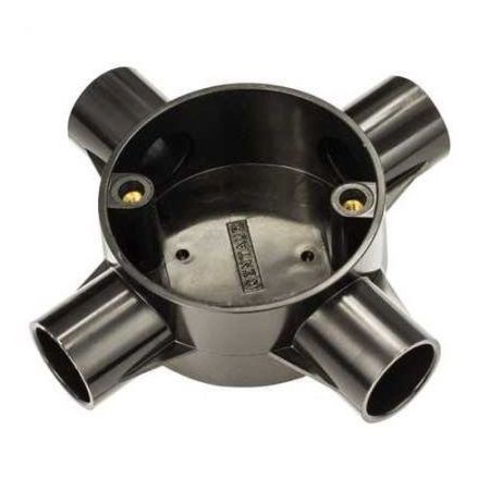 20mm 4 Way Intersection Box Black