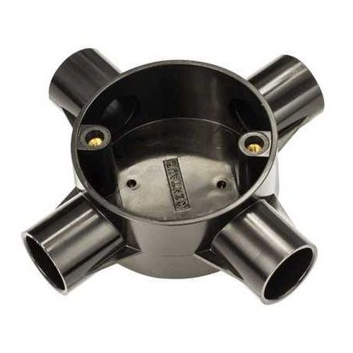 20mm 4 Way Intersection Box Black