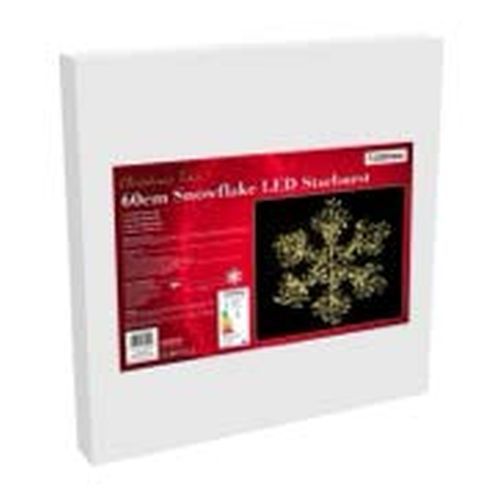 60cm 300 LED Starburst Snowflake Warm White