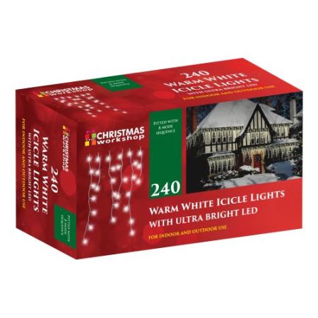 240 LED Icicle Chaser Light - Warm White