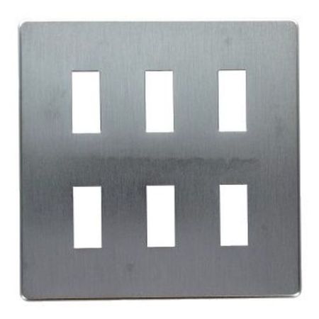 Crabtree 6G Frontplate Satin Chrome