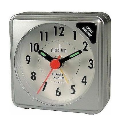 Acctim Ingot Silver Alarm Clock