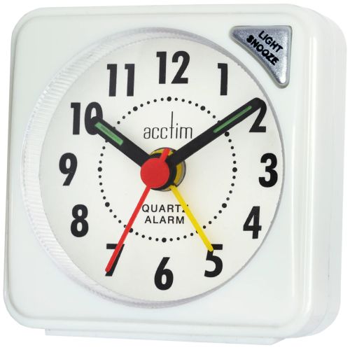 Acctim Ingot White Alarm Clock