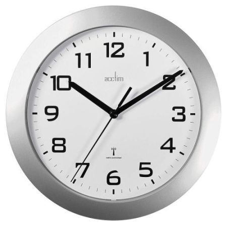 Acctim Peron Silver Rc Wall Clock