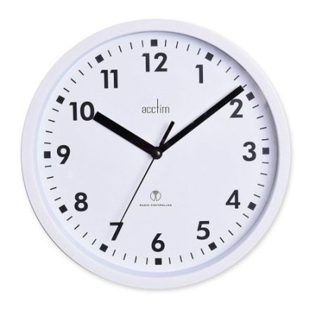 Acctim Nardo White Radio Control Wall Clock