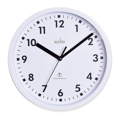Acctim Nardo White Radio Control Wall Clock