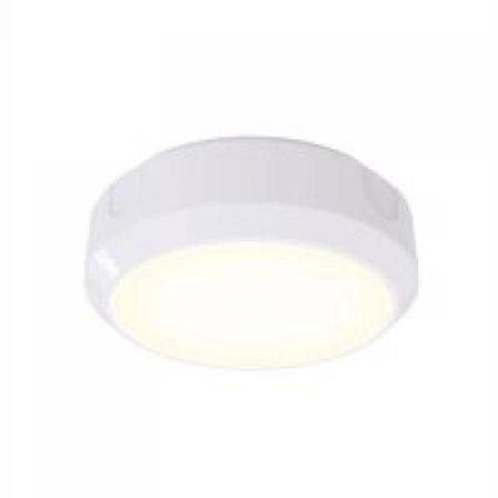 Ansell 8w Delta Round CCT LED White Base Bulkhead