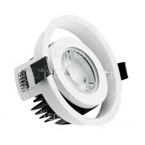 All LED Defender Adjustable 10w LED Firerated Downlight, Adjustable, 3000k Dimmable, IP44