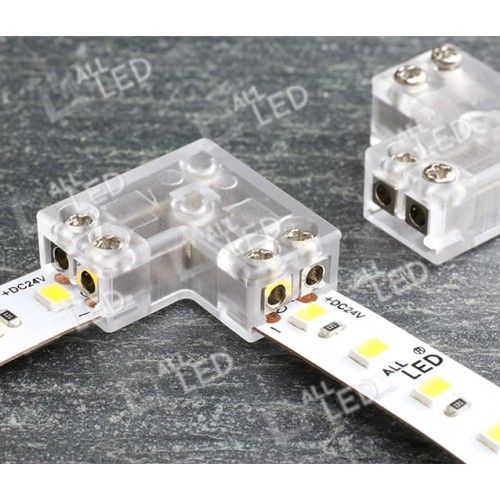 All LED F1 Universal LED Strip "L" Shape Connector Suitable For 8mm and 10mm Pcb Width