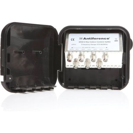Antiference 6 Way F-Type Splitter C/W Enclosure