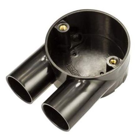 25mm 2 Way Black U-Box