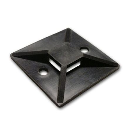 Black 28 X 28 Self Adh Cable Tie Base (100)