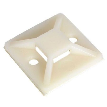 White 20 X 20 Self Adh Cable Tie Base (100)
