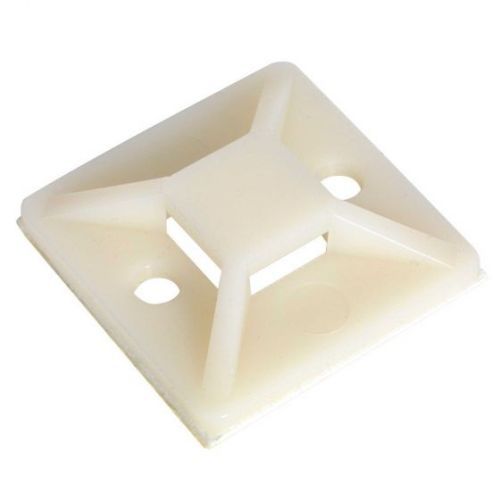 White 28 X 28 Self Adh Cable Tie Base (100)