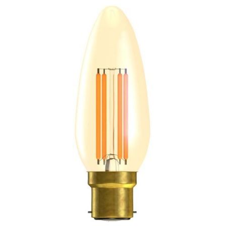 Bell 4w LED Amber 2000k BC Dimmable Candle