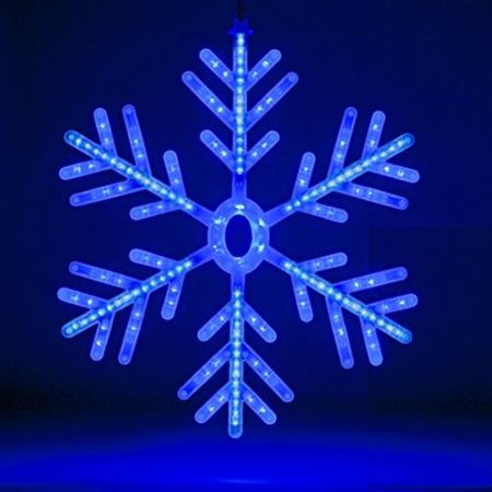60cm Blue/White LED Snowflake Window Light