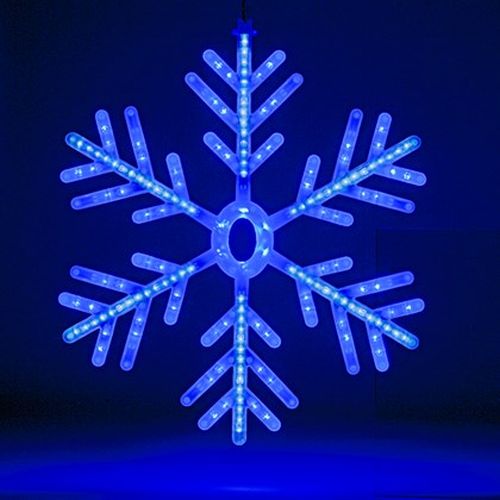 60cm Blue/White LED Snowflake Window Light