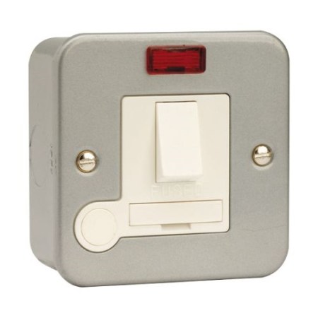 Click Essentials Metal Clad 13A Fused Spur Switched Neon Flex Outlet