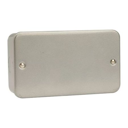 Click Essentials Metal Clad 2 Gang Blank Plate