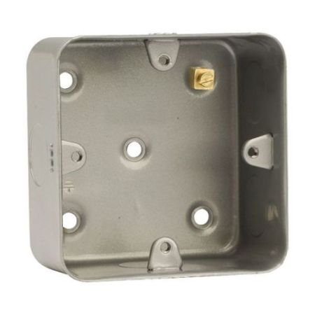 Click Essentials Metal Clad 40mm Single Back Box