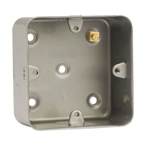 Click Essentials Metal Clad 40mm Single Back Box