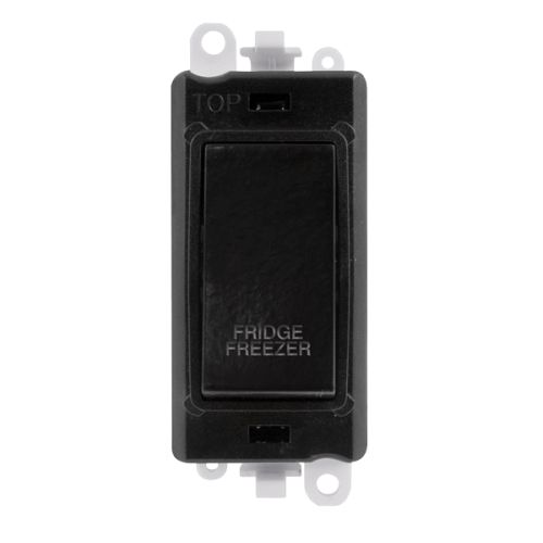 Click Gridpro Black 20A DP Switch Module "Fridge Freezer" (Black Ins)