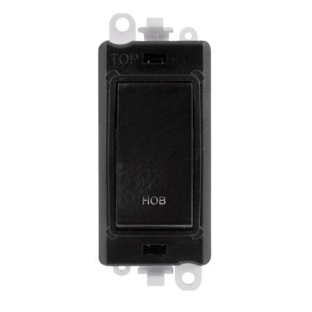 Click Gridpro Black 20A DP Switch Module Hob (Black Ins)