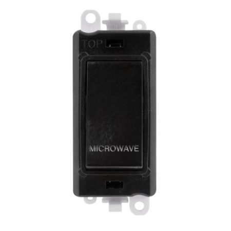 Click Gridpro Black 20A DP Switch Module Microwave (Black Ins)