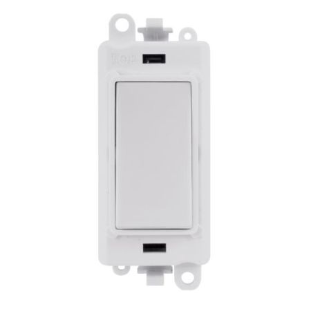 Click Gridpro Polar White 20Ax DP Switch Module (Polar White Ins)