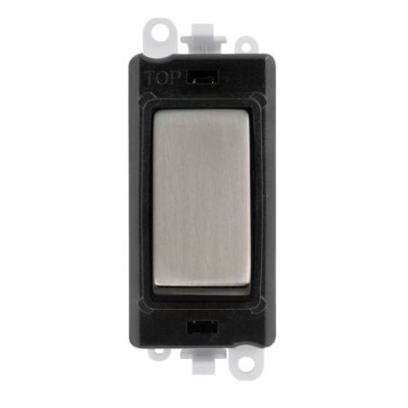 Click Gridpro Modules Intermediate Switch 20Ax Switch Black Stainless Steel