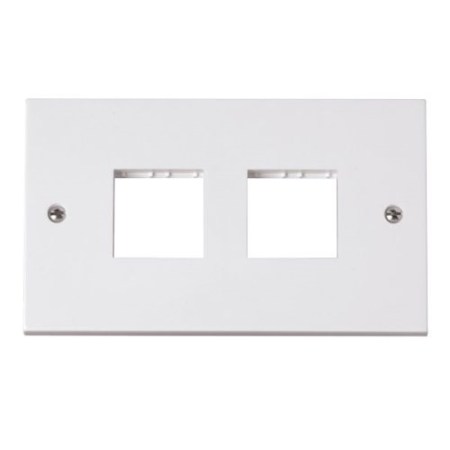 Click Minigrid Unfurnished Plates Polar Twin Switch Plate 2 X 2 Gang Aperture