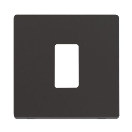 Click Gridpro Definity Frontplates Black Gridpro 1 Gang Definity Plate Black