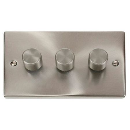 Click Deco Victorian Satin Chrome Vp Satin Chrome 3 Gang 2 Way 400w Dim. Sw