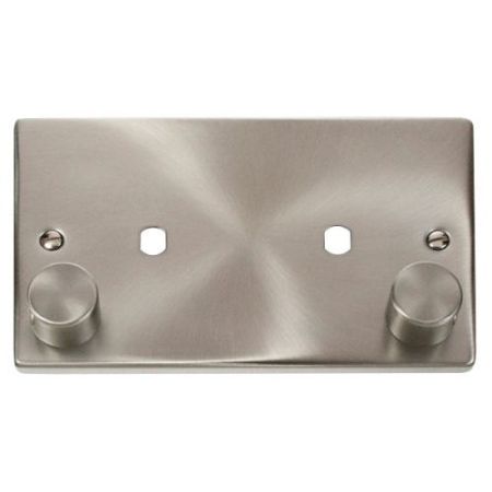 Click Deco Victorian Satin Chrome 1G Plate Double Dimmeraperture