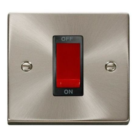 Click Deco Victorian Satin Chrome Vp 1 Gang 45A DP Switch