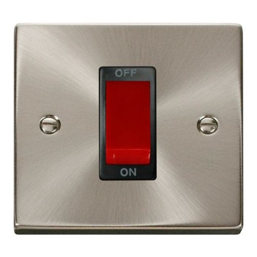 Click Deco Victorian Satin Chrome Vp 1 Gang 45A DP Switch