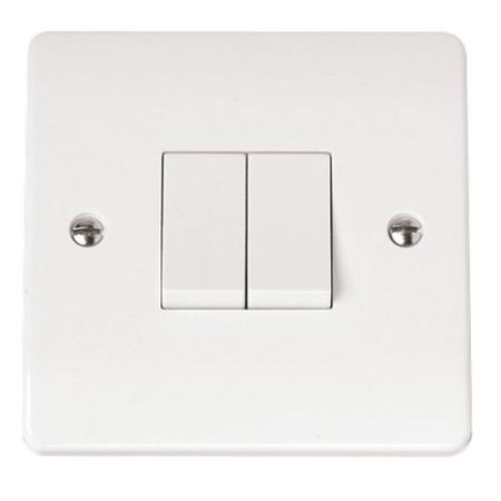 Click Mode Switch Plates 2 Gang 2 Way 10A Plate Switch