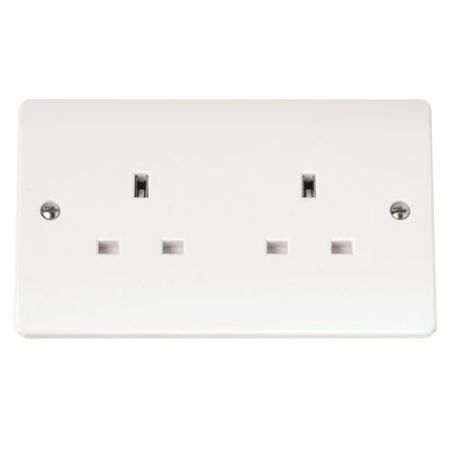 Click Mode Socket 13A Uk 2 Gang Unswitched 13A Socket