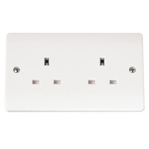 Click Mode Socket 13A Uk 2 Gang Unswitched 13A Socket
