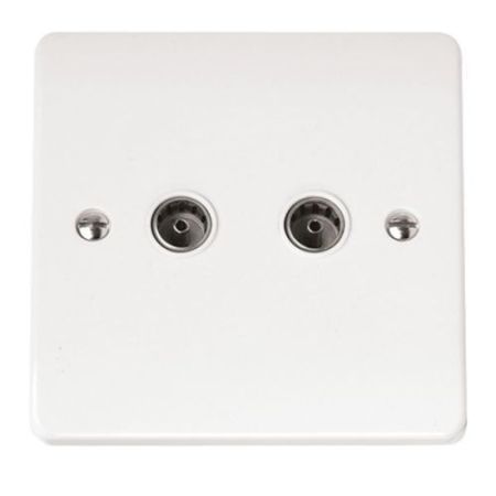 Click Mode Coaxial Socket Twin Outlet