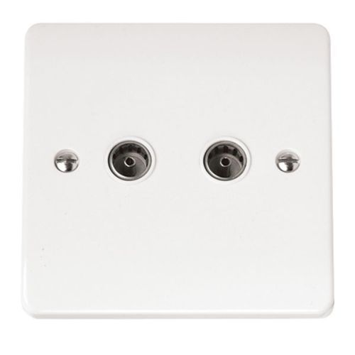Click Mode Coaxial Socket Twin Outlet