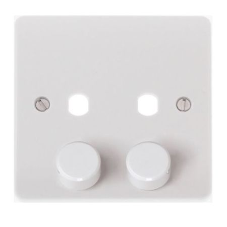 Click Mode Unfurnished Plates Dimmer Mode 2 Gang Single Dimmer Plate & Knobs