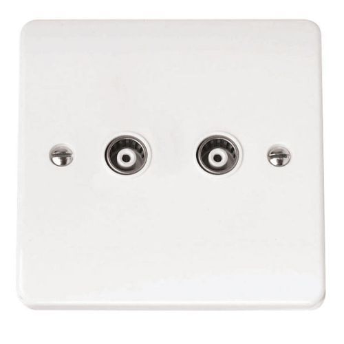 Click Mode Tv/Satellite Outlets Isolated Coaxial Socket Twin Outlet