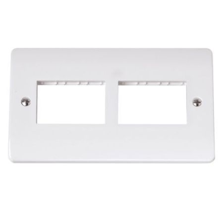Click Minigrid Unfurnished Plates Mode Double Switch Plate 6 Gang Aperture