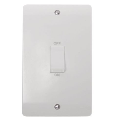 Click Mode 2 Gang 45A DP Switch (Wht Rocker)