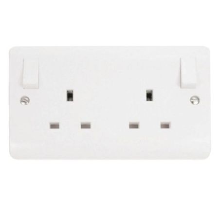 Click Mode Socket 13A Uk 13A 2 Gang DP Outboard Switched Socket